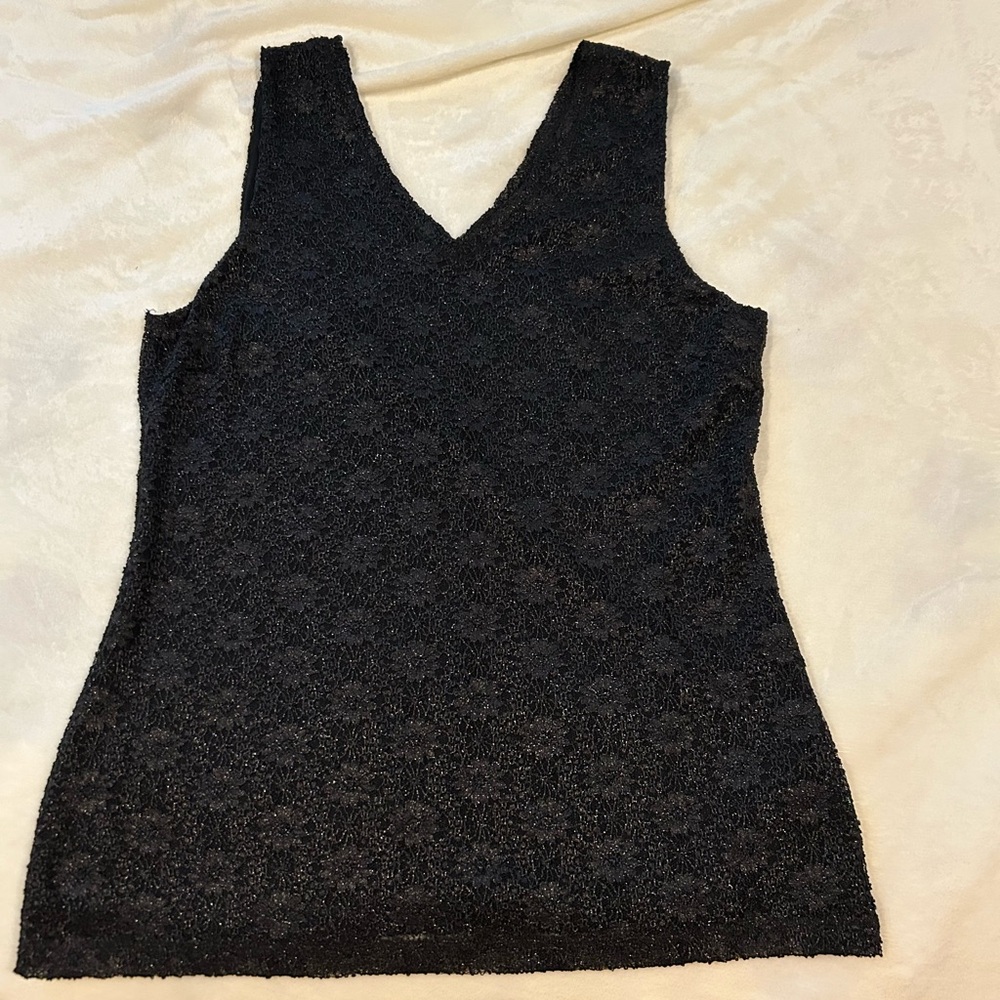 NWT New Banana Republic Black Lace Blouse Sz XL